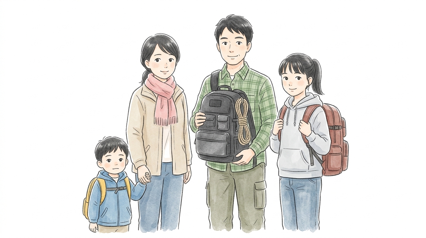 まとめ|防災リュックは「最低限+家族の分」で備えよう