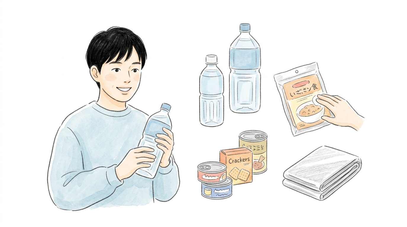 飲料水と非常食はどれくらい必要?