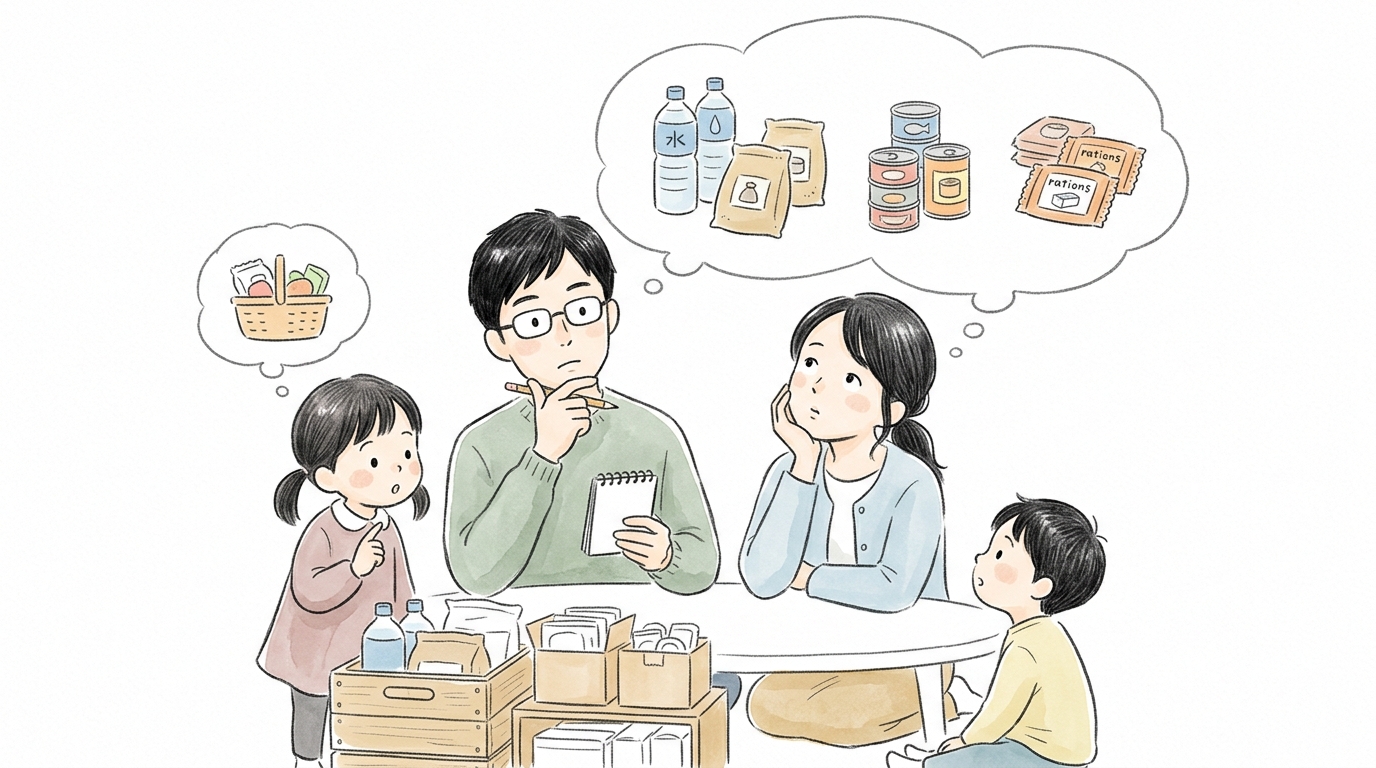 非常食は何をどれだけ用意する?まずは結論から