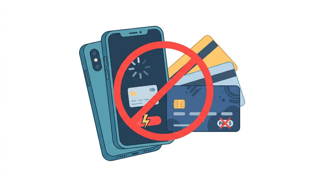 使えなくなったスマートフォンとクレジットカード