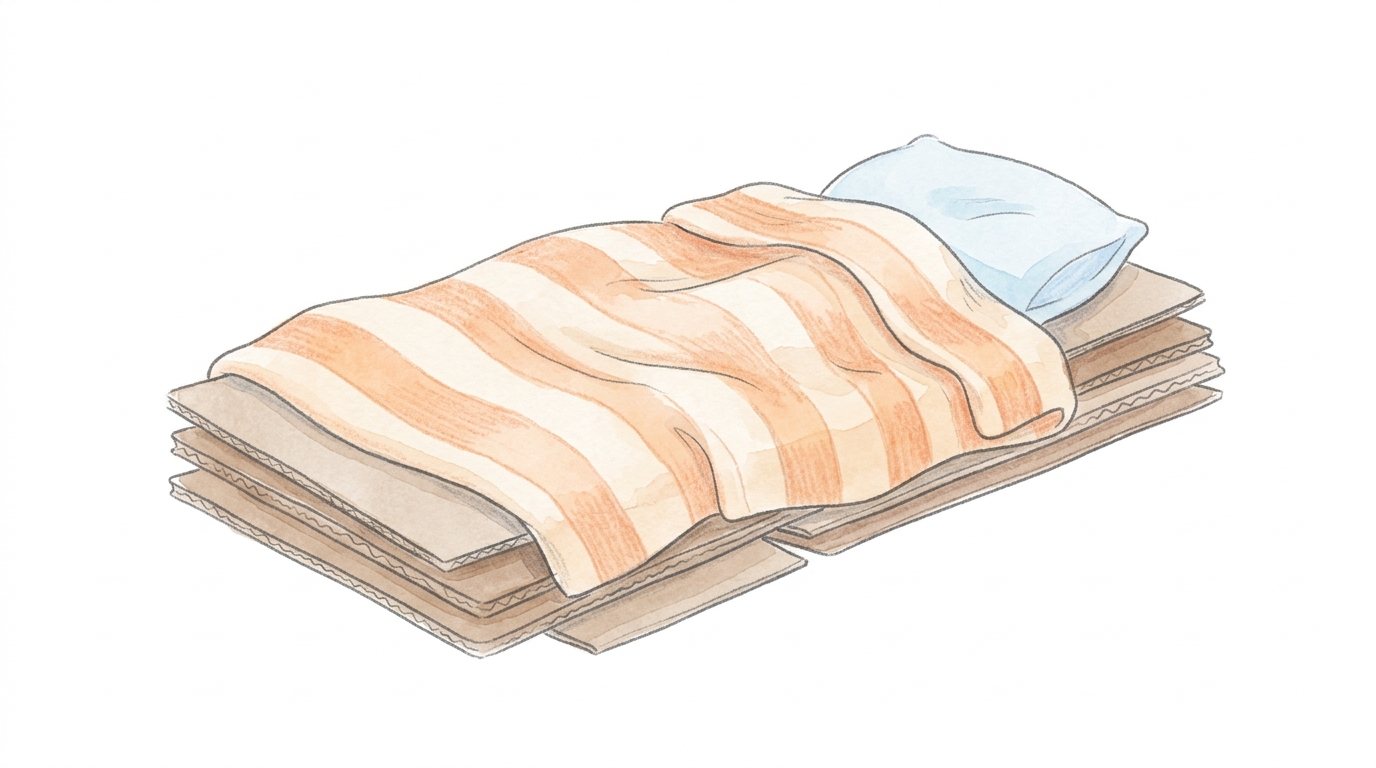 防災マットの代用品と活用術|段ボールや毛布との重ね使い
